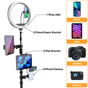 360 Photo Booth Machine 80cm for Parties with Extendable Ring Light Selfie Holder Accessories, 3 People Stand on, Automatic Spin 360 Video Camera Booth Platform Spinner, 31.5” with Flight Case