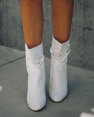 Darby Heeled Slouch Bootie - Stone