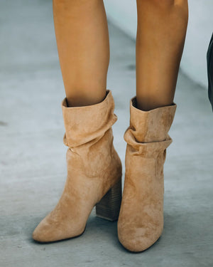 Darby Heeled Slouch Bootie - Toffee