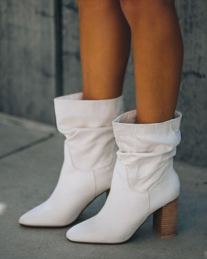 Darby Heeled Slouch Bootie - Stone